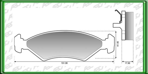 PASTILLAS DE FRENO FIAT DUNA - UNO POSICION: DELANTERO // VW POINTER 1.6/1.8 - LOGUS A?O: 93? POSICION: DELANTERO CALIPER: ATE-TEVES - DIMENSIONES: ALTO: 46.00 LARGO: 151.00 ESPESOR: 17.50