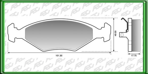 PASTILLAS DE FRENO FIAT 147 A?o: 88? Posicion: DELANTERO  // FIAT DUNA 1.3 A?o: 88? Posicion: DELANTERO Caliper: ATE-TEVES // FIAT DUNA 1.4 A?o: 88? Posicion: DELANTERO Caliper: ATE-TEVES // FIAT DUNA 1.5 A?o: 88? Posicion: DELANTERO Caliper: ATE-TE  VES