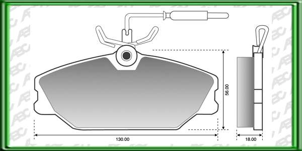 PASTILLAS DE FRENO RENAULT LAGUNA 2.0 AÃO: TODOS-NVO MEGANE POSICION: DELANTERO CALIPER: LUCAS GIRLING // DIMENSIONES: ALTO: 56.00 LARGO: 130.00 ESPESOR: 18.00