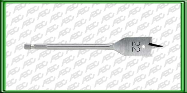 BROCA DE TRES PUNTAS (DE PALA) PARA TALADRAR EN MADERA. FABRICADAS EN ACERO DE ALTO CONTENIDO EN CARBONO. TRATADO T?RMICAMENTE. HOJA TEMPLADA. PARTE PLANA FORJADA DIRECTAMENTE A PARTIR DE LA VARILLA REDONDA. BROCA PLANA CON ?NGULOS DE CORTE POSITIVOS. PAR