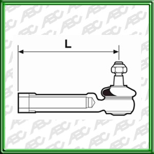 EXTREMO DE DIRECCION EXTERIOR para FIAT 147 81 -> 93 / BRIO 81 -> 93. BRASIL. Longitud: 190 mm
