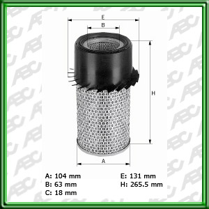 Filtro de AIRE - BOBCAT - CASE CONSTRUCTION - CLARK EQUIPMENT - DITCH WITCH - EATON YALE & TOWNE - FIAT-ALLIS/GEOTECH/HITACHI - FIATAGRI (CNH GLOBAL) - HYSTER - JOHN DEERE - KOMATSU - KUBOTA - MANITOU - MICHIGAN - MITSUBISHI - NEW HOLLAND CONSTRUCTI ON -