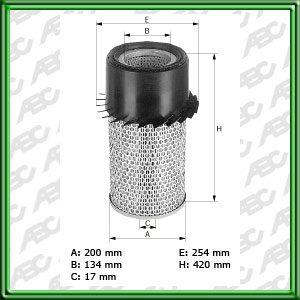 Filtro de AIRE - BOBCAT - CASE CONSTRUCTION - CASE-IH (CNH GLOBAL) - CLARK EQUIPMENT - FIAT-ALLIS/GEOTECH/HITACHI - HYUNDAI - JOHN DEERE - KOMATSU - MICHIGAN - WINGET / DYNAPAC