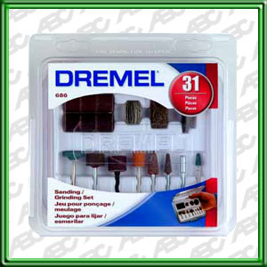 KIT LIJADO y ESMERILADO - (31 accesorios) ? Incluye: Bandas de lija. Piedras de amolar para ferrosos y no ferrosos. Discos de corte. Disco de pulir.