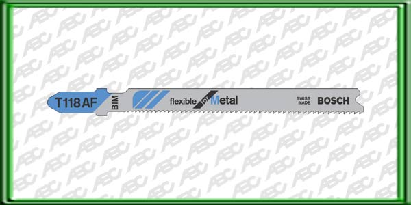 HOJA DE CALAR Encastre T T 118 AF. Material: BIM. Longitud: 50 mm. Distancia entre dientes: 1.2. Tipo de dientes: O. Para cortar hierro. Cu/Ni/Ms/Zn y aluminio. Unidad de embalaje: 5