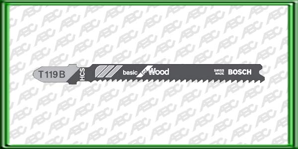 HOJA DE CALAR Encastre T T 119 B. Material: HCS. Longitud: 51 mm. Distancia entre dientes: 2. Tipo de dientes: O. Para cortar madera y madera blanda enchapada. Unidad de embalaje: 5