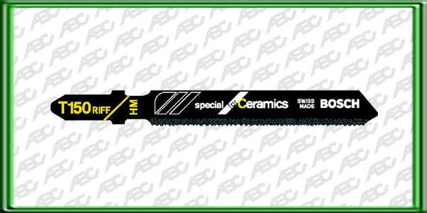 HOJA DE CALAR Encastre T T 130 RIFF. Material: HM. Longitud: 51 mm. Distancia entre dientes: Grano 50. Tipo de dientes: Metal duro. Para cortar ceramica. vidrio y fibra de vidrio. Unidad de embalaje: 3