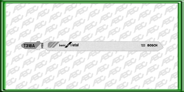 HOJA DE CALAR Encastre T T 318 A. Material: HSS. Longitud: 106 mm. Distancia entre dientes: 1.2. Tipo de dientes: O. Para cortar Hierro. Cu/Ni/Ns/Zn. aluminio y plastico. Unidad de embalaje: 5