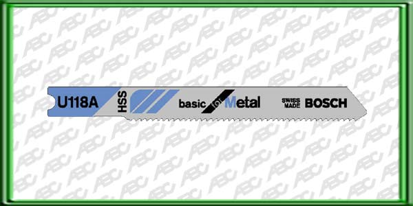 HOJA DE CALAR Encastre Universal U 118 A. Material: HSS. Longitud: 50 mm. Distancia entre dientes: 1.2 mm. Tipo de dientes: O. Para cortar Hierro. Cu/Ni/Ms/Zn. aluminio. Unidad de embalaje: 3