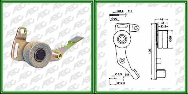 TENSORES DE CORREAS SEGMENTO LIVIANO PEUGEOT 205 MOTOR 1.8 D Y 1.9 D/TD. POLEA MÃVIL. DESDE 1983 > 1994. AplicaciÃ³n: MOTOR. UbicaciÃ³n: TENSOR DE CORREA . nÂº de parte: 0829.77 / 0829.92 / 0829.96 / 0829.A7 / 9643329680 // PEUGEOT 306 MOTOR 1.8 XUD7 Y