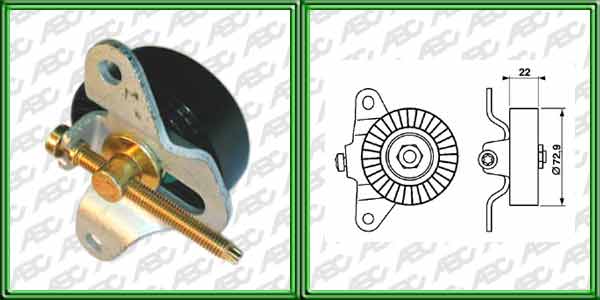 TENSOR DE CORREA  POLY-V FORD ESCORT Motor 1.8 D/TD D18T. c/AA y DH // FIESTA Motor 1.8 D/TD D18NA. c/AA y DH
