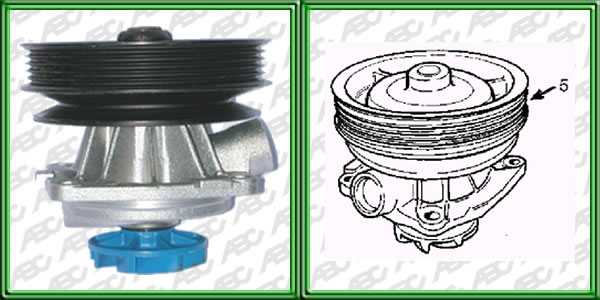 BOMBAS DE AGUA SEGMENTO LIVIANO FIAT PALIO. SIENA 1.6 SPI 8 VALVULAS C/DIRECCION ASISTIDA . POLEA 5 CANALES-1 V DIAM. 118.5 MM. . AplicaciÃ³n: MOTOR. UbicaciÃ³n: BOMBA DE AGUA