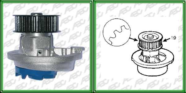 BOMBAS DE AGUA SEGMENTO LIVIANO CHEVROLET CORSA 1.0. 1.2. 1.4. 1.6 8V POLEA 19 DIENTES . AplicaciÃ³n: MOTOR. UbicaciÃ³n: BOMBA DE AGUA