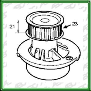 BOMBAS DE AGUA SEGMENTO LIVIANO GENERAL MOTORS CORSA 1.4I. 1.6I 16V POLEA 23 DIENTES. AplicaciÃ³n: MOTOR. UbicaciÃ³n: BOMBA DE AGUA