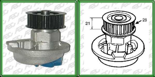 BOMBAS DE AGUA SEGMENTO LIVIANO CHEVROLET VECTRA CD. GLS POLEA 25 DIENTES. POLEA ANGOSTA ALTURA 26MM.. AplicaciÃ³n: MOTOR. UbicaciÃ³n: BOMBA DE AGUA