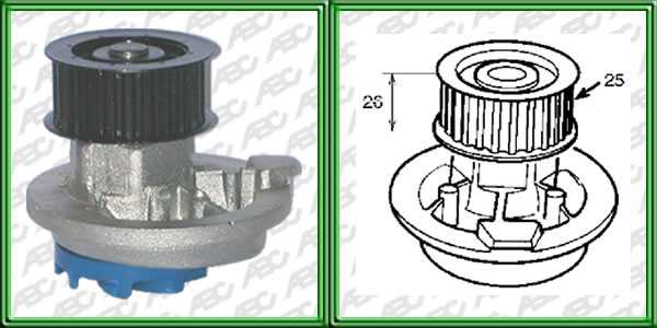 BOMBAS DE AGUA SEGMENTO LIVIANO CHEVROLET VECTRA 1.8. 2.0I 16V POLEA 25 DIENTES. POLEA ANCHA ALTURA 31MM.. AplicaciÃ³n: MOTOR. UbicaciÃ³n: BOMBA DE AGUA