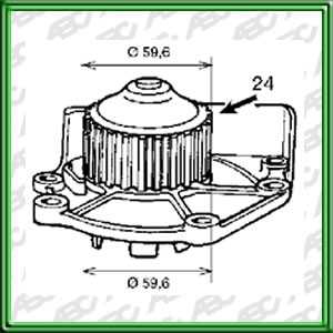 BOMBAS DE AGUA SEGMENTO LIVIANO ROVER 114. 200. 214. 216 1.4CC Y 1.6CC 16V GSI. GTI. GTA. SL. AplicaciÃ³n: MOTOR. UbicaciÃ³n: BOMBA DE AGUA