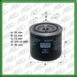 Filtro de ACEITE - KOMATSU - NISSAN