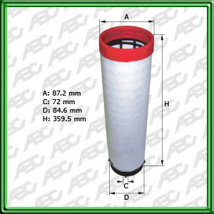 Filtro de ELEMENTO DE SEGURIDAD - AGCO - MASSEY-FERGUSON TRAKTOREN - CHEVROLET - NISSAN