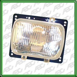 FARO PRINCIPAL LINEA AGRICOLA : BUSES - CAMIONES - COLECTIVOS EL DETALLE OA 101 - FARO ASIMETRICO. ALTA. PARA LAMPARAS P45T 12V 45/40W. CAJA X 4 UNID.