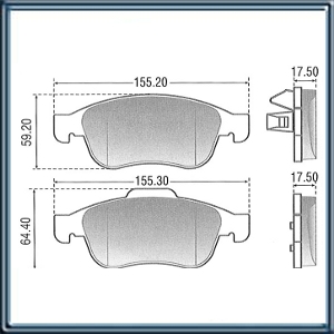 PASTILLA DE FRENO DELANTERA DUSTER 2.0 16V 4X4 (2011Â») / FLUENCE 1.6 16V. 2.0 16V (10Â») / MEGANE III 2.0 16V (10Â»)