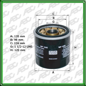 Filtro de ACEITE - ISUZU - CHEVROLET - ISUZU