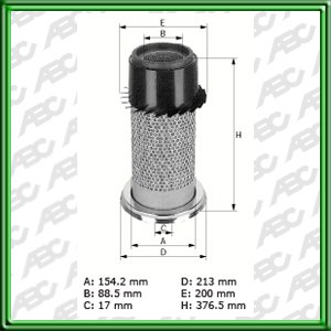 Filtro de AIRE - FIATAGRI (CNH GLOBAL) - JOHN DEERE - NEW HOLLAND