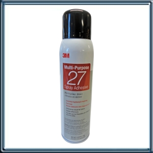 ADHESIVO EN AEROSOL SERIE 20 N27 DE PROPOSITO GENERAL. ADHESIVO EXTREMADAMENTE VERSATIL. IDEAL PARA UNIR PAPEL. CARTON. TELA. ESPUMAS LIVIANAS Y UNA AMPLIA GAMA DE MATERIALES LIVIANOS. ALTO TACK / APLICACIONES LIVIANAS / PATROSN DE ESPRAYADO TIPO NIEBLA.