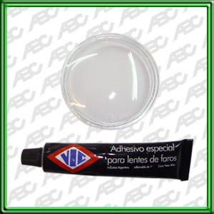 LENTE REPOSICION PARA FARO AUX.ANTINIEBLA FORD FOCUS II. RENAULT LOGAN. SANDERO.MEGANE. PEUG207/307. PALIO FIRE/SIENA. C4/C5. TIIDA. CAJA POR 21 UNID.