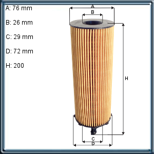 FILTRO DE ACEITE AUDI. VOLKSWAGEN (UE10)