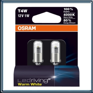 LAMPARA MINIATURA 12 VOLTS 1W TABLERO Y POSICION ( LED ) HALOGENA WARM  WHITH BLISTER POR 2 (REEMPLAZA A 3893/3894)