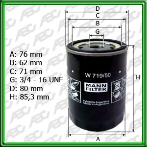 Filtro de ACEITE - FORD