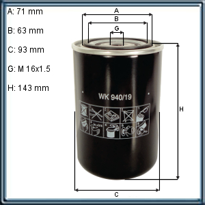FILTRO DE COMBUSTIBLE PRIMARIO-SECUNDARIO DEUTZ. IVECO. VOLVO (UE10)
