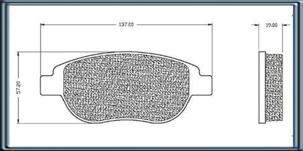 PASTILLA FRENO DEL CITROEN C4 COUPE (04Â») C4 PICASSO (07Â»)- C3 (07Â»09)-PEUGEOT 307 (02Â»)