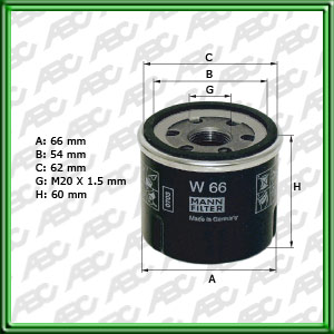 Filtro de ACEITE - RENAULT