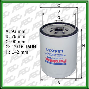 FILTRO DE ACEITE CHRYSLER  DODGE RAM V8 MOTOR CUMMINS 2.5 TD. GM C 10 SILVERADO - EQUIVALENCIA: W 936/5 - FRAM: PH-13