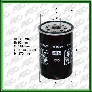 Filtro de ACEITE - CATERPILLAR - FIAT-ALLIS/GEOTECH/HITACHI - FIATAGRI (CNH GLOBAL) - HITACHI - NEW HOLLAND