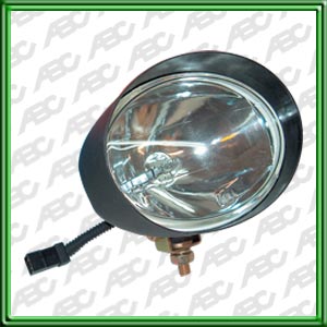 FARO HALOGENO AUXILIAR UNIVERSAL OVALADO LUZ LARGO ALCANCE LENTE CRISTAL LAMPARA H3 (OPCIONAL 24V). CAJA POR 4 UNID.