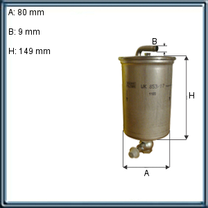 FILTRO PARA COMBUSTIBLE AUDI A4 1/07> 2.7V6 BBP. 8/06> 3.0 V6 ASB. (UE10)