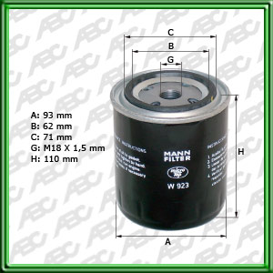 Filtro de ACEITE - CHEVROLET