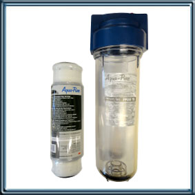 FILTRO BAJO MESADA AP055 SE UTILIZA PARA COLOCAR BAJO MESADA Y ELIMINA PARTICULADO SUPERIOR A 5 MICRONES Y CLORO- CARTUCHO DE REEMPLAZO AP117B (52248) NO INCLUYE CANILLA X1