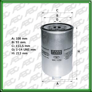 Filtro de COMBUSTIBLE - NEW HOLLAND - MERCEDES-BENZ (DAIMLER AG)