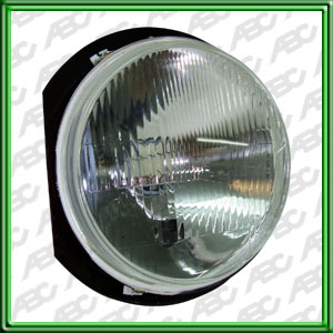 OPTICA  DE 7   PARA CARROCERAS. LENTE PLANO CON LUZ ALTA Y BAJA. CON RETEN. REGULACION TRASERA. LAMP. H-4. CAJA POR 4 UNID.