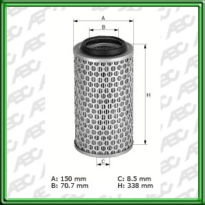 Filtro de AIRE - AGRALE-DEUTZ - CLARK EQUIPMENT - CUMMINS - DEUTZ AG (ENGINES) - GROSSPAL - JOHN DEERE - LIEBHERR - LINDE - MASSEY-FERGUSON BAUMASCHINEN - MASSEY-FERGUSON TRAKTOREN - PERKINS - POCLAIN - VALMET - ZANELLO - CHEVROLET - FORD - GENERAL  MOTOR