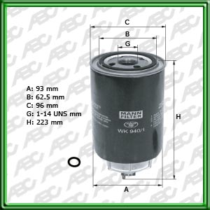 Filtro de COMBUSTIBLE - BOMAG - CUMMINS - JOHN DEERE - LIEBHERR - MASSEY-FERGUSON TRAKTOREN - PAUNY ZANELLO - ZANELLO - EL DETALLE - FORD - FORD (BR) - VW (VOLKSWAGEN)
