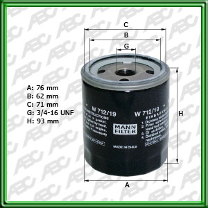 Filtro de ACEITE - TOYOTA