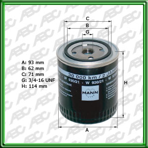 Filtro de ACEITE - AUDI - VW (VOLKSWAGEN)