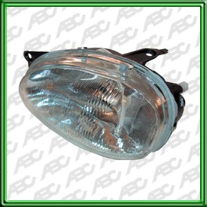 OPTICA LINEA AUTO GENERAL MOTORS CORSA 93 -> 99 IZQUIERDO - Faro halogeno asimetrico con luz de giro. Mando manual. Para lamparas H4. Caja x 4 unid.