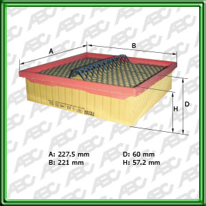 Filtro de AIRE - CHEVROLET EUROPE / DAEWOO (GM) - MERCEDES-BENZ (DAIMLER AG)