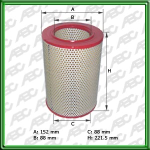 Filtro de AIRE - VOLVO CONSTRUCTION EQUIPMENT - MERCEDES-BENZ (DAIMLER AG) - PORSCHE